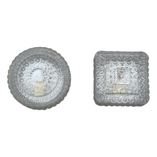 Wall Lights in Glass, 1970s, Set of 2 For Sale