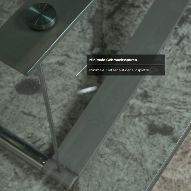 Model 1150 Coffee Table in Glass and Metal from Rolf Benz For Sale - Image 5 of 9