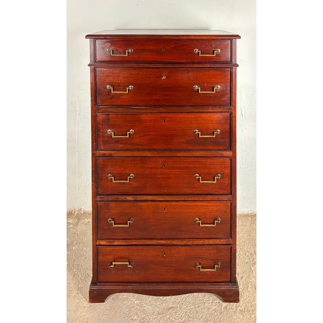 Mahogany Secretaire Chest of Drawers, Mid 20th Century For Sale - Image 6 of 16