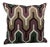 Contemporary Purple & Neutral Embroidered Accent Pillow For Sale