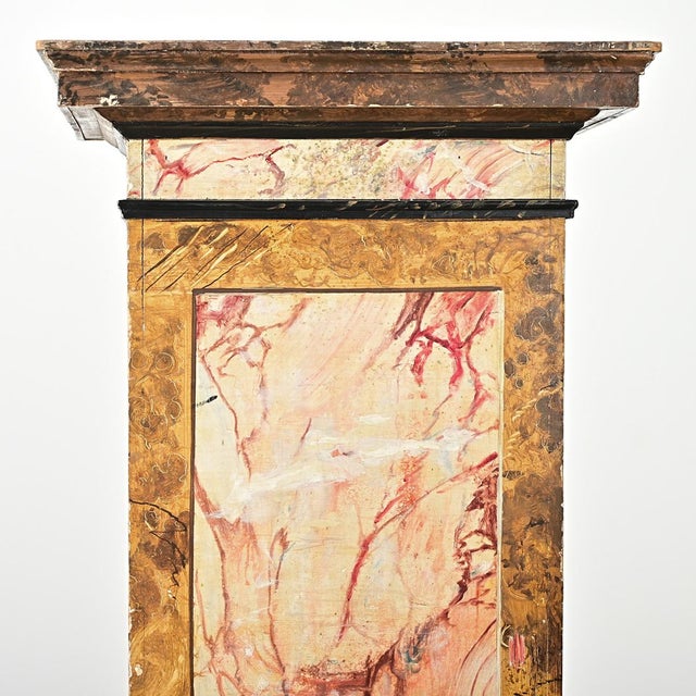 Wood Dutch 19th Century Faux Marble Painted Column For Sale - Image 7 of 11