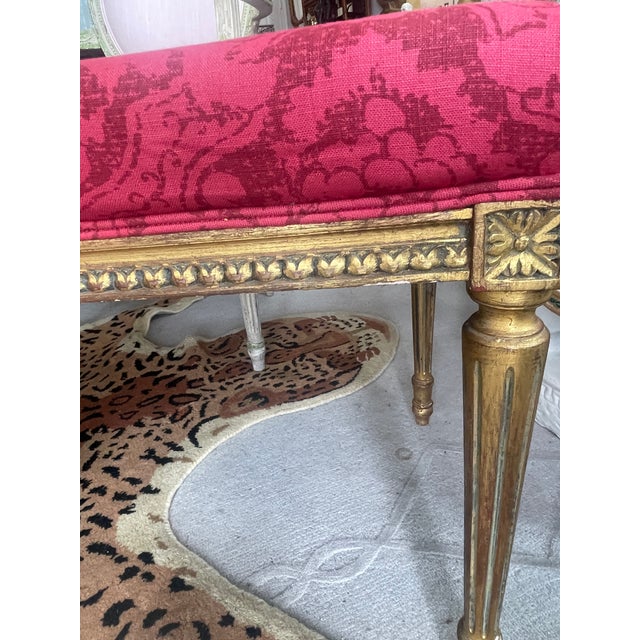Pair Gilt-Wood Louis XVI Style Benches, For Sale - Image 11 of 17