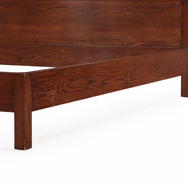 1980s Gothic Style Carved Oak, King Size Bed. For Sale - Image 5 of 9