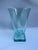 A single vintage large art glass vase with rectangle base. Signed Schlanser 1993.