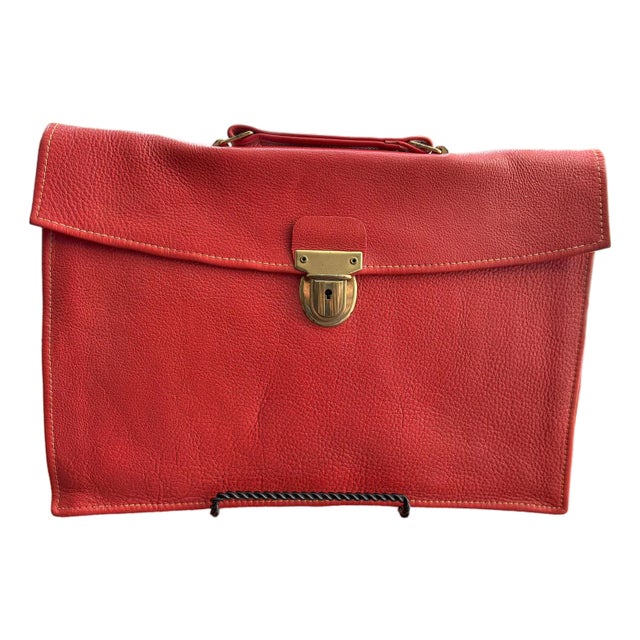 1960s Vintage Red Bonnie Cashin Coach Portfolio Bag For Sale