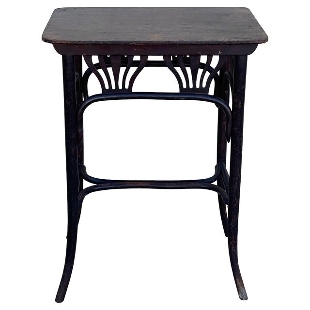 Rare late Victorian era no.4 by Art Nouveau console table by Fischel & Söhne crafted from warm-toned bentwood with...