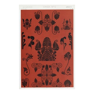 Greek Grammar of Ornament Chromolithgraph by Owen Jones For Sale
