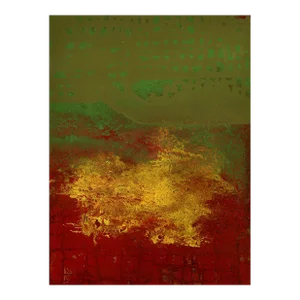 Contemporary Abstract Oil on Paper Painting "Verse L" by Yari Ostovany