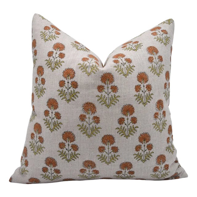 Fabdivine Floral Home Decor Cushion Cover 24x24 Inch– Thick Linen Fabric, Rishi For Sale