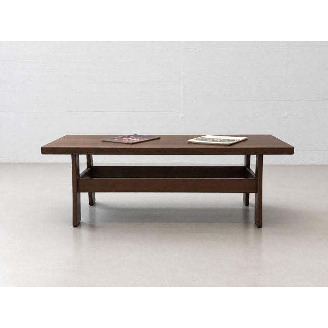 Vintage Scandinavian Coffee Table in Dark Wood, 1970s For Sale - Image 16 of 16
