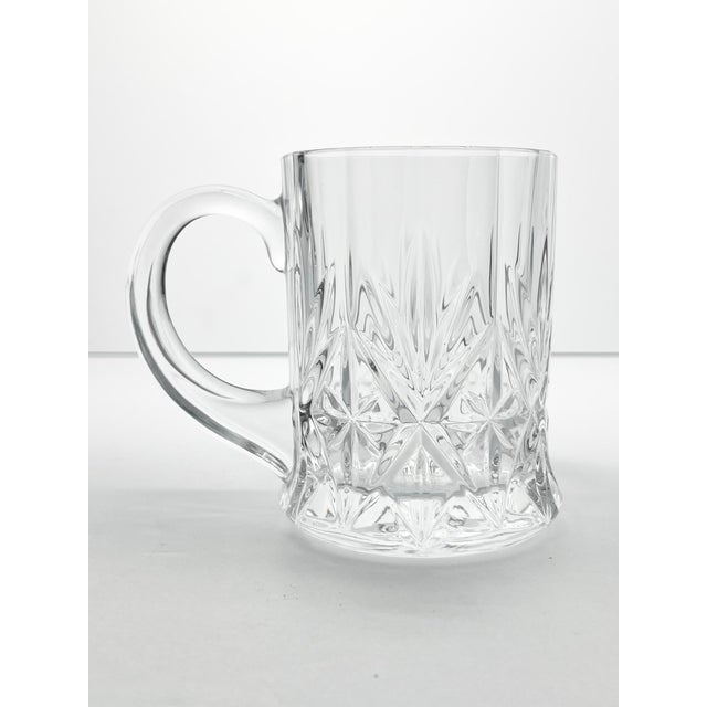 Contemporary Cristal D’Arques “Chantilly Taille Beaugency” Set of 4 Crystal Mugs For Sale - Image 3 of 6