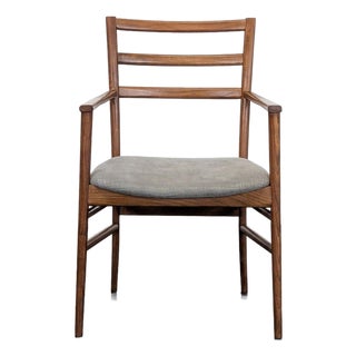 Scandinavian Designs Dining Armchair With Upholstered Seat For Sale