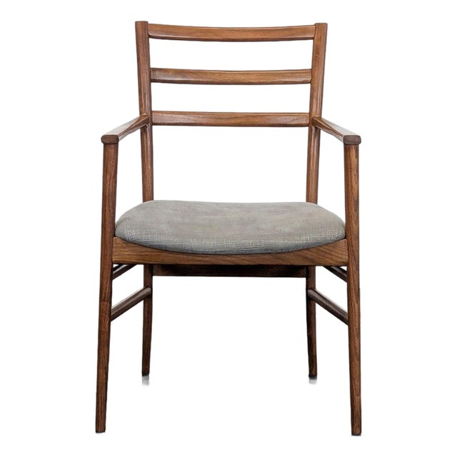 Scandinavian Designs Dining Armchair With Upholstered Seat For Sale