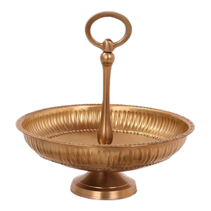 Brass Ring Handle Retro Luxury Fruit Tray