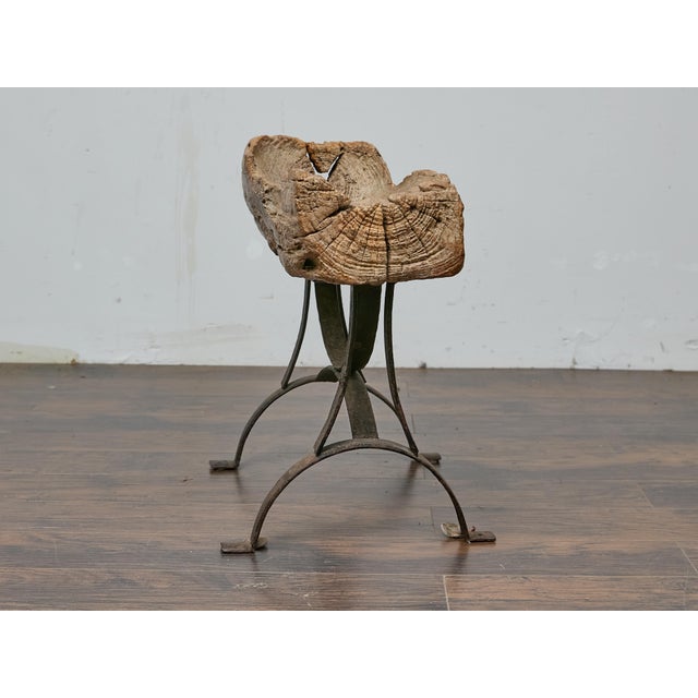 A striking piece of American rustic design, this mid-20th-century trough repurposes the raw beauty of aged wood with a...