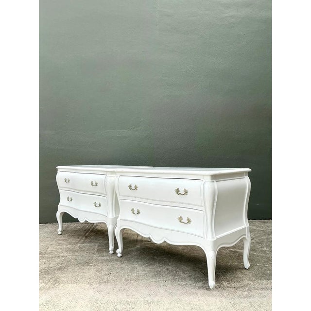 Vintage White French Provincial Nightstands - Pair For Sale - Image 12 of 12