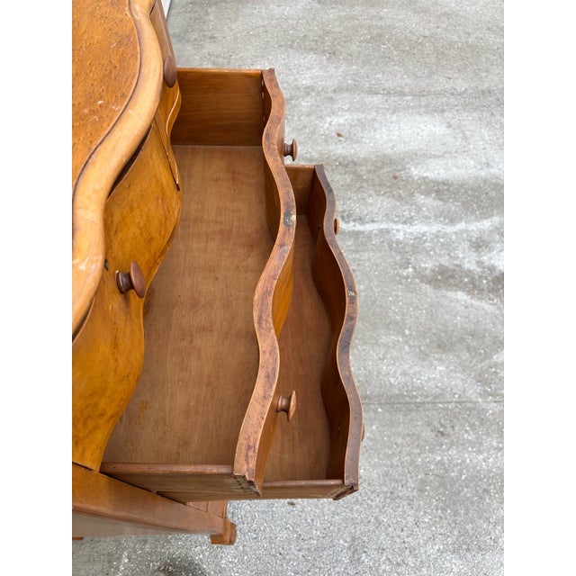 Brown Antique Queen Anne Revival Dresser Chest of Drawers | Early 1900s Colonial Revival Solid Wood Tall Bedroom Dresser Storage Furniture For Sale - Image 8 of 12