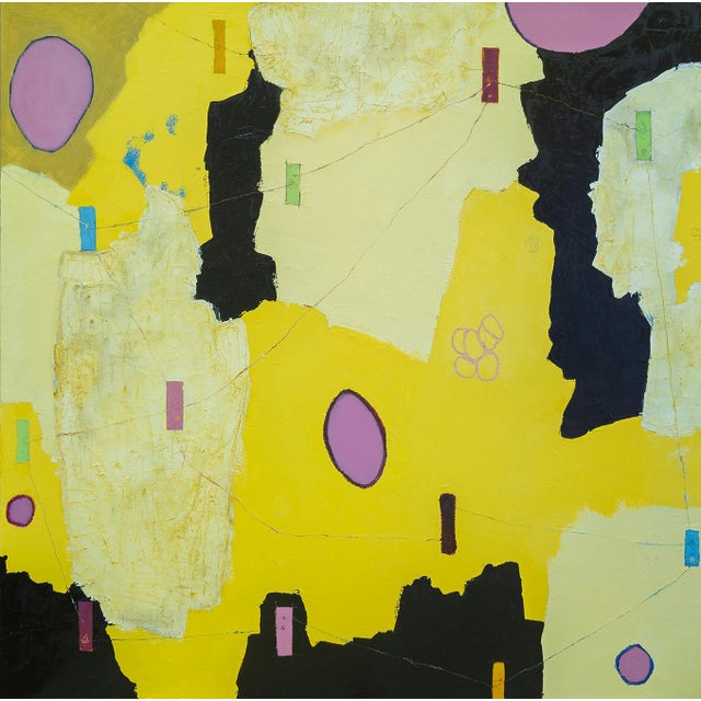 Resolve #04 — 36x36 Contemporary Geometric Abstract Oil Painting For Sale