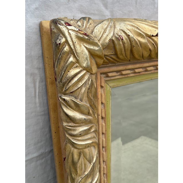 Art Deco Vintage Gold Neoclassical Style Wall Mirror For Sale - Image 3 of 12