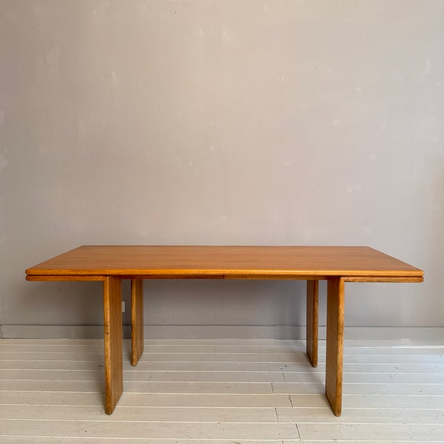 Mid-Century Ash Dining Table attributed to Mario Marenco, 1980s For Sale - Image 9 of 9