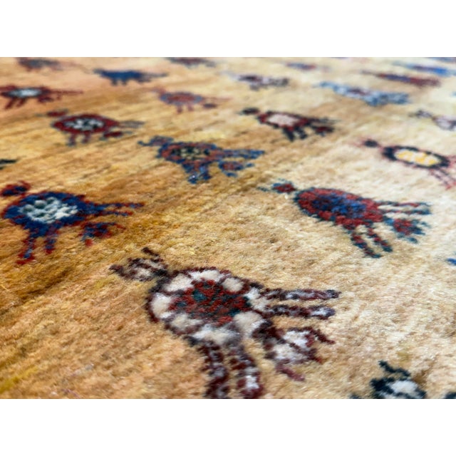 Textile 3ft 5in × 9ft 5in Hand-Knotted Wool Tribal Runner Rug, Vintage For Sale - Image 7 of 12