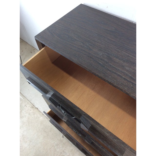 Mid Century Modern Four Drawer Highboy Dresser With Black Stained Finish For Sale - Image 12 of 17