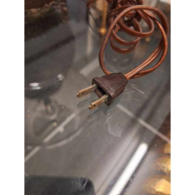 French Bronze and Porcelain Red Glaze and Guilded Table Lamp For Sale - Image 9 of 9