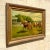 An exceptional vintage Boho original oil painting on canvas. A chic equestrian composition in deep rich colors. Signed by...
