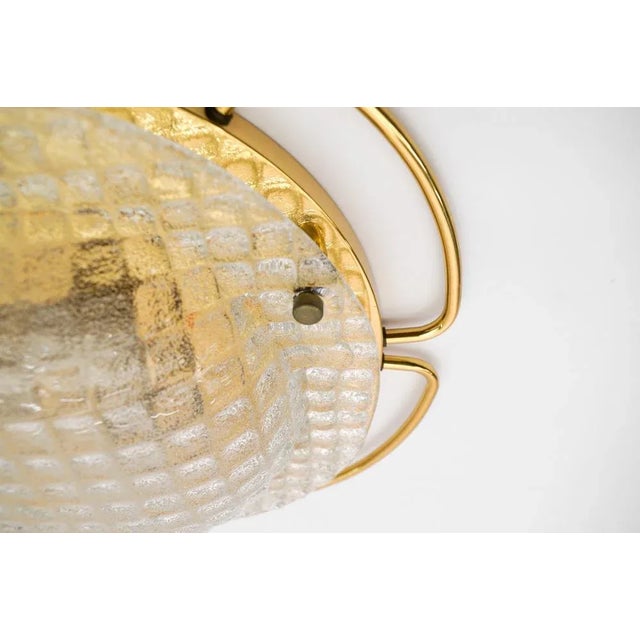 Gold Large Murano Glass Flush Mount, 1960s For Sale - Image 8 of 10