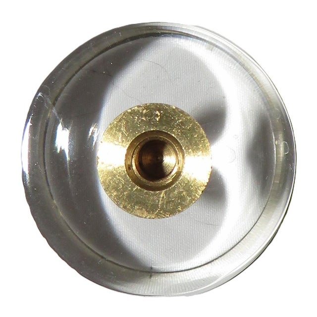 Mid-Century Modern Lucite Acrylic Cylinder Lamp Finials - a Pair For Sale - Image 3 of 3