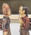 Vintage Asian Carved & Painted Wood Man and Woman Figures - Set of 2 For Sale - Image 9 of 10