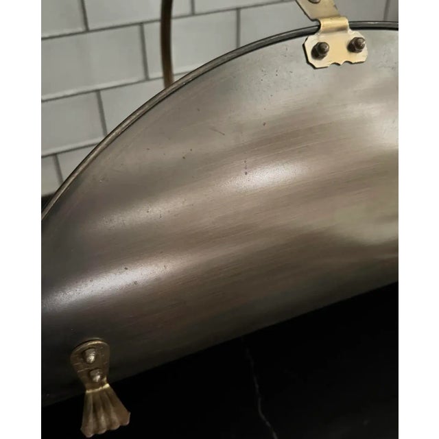 Mid-Century Modern 1960s Brass Fireplace Log Holder With Paw-Feet Arched Handle, Holiday Hearth For Sale - Image 3 of 3