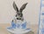 Late 20th Century Kari Phillips Teacup Bunny Series Framed Prints, White, Blue & Light Brown – Pair For Sale In New York - Image 6 of 13