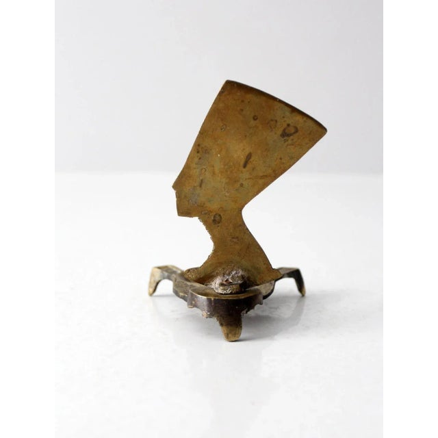 Vintage Brass Nefertiti Ashtray For Sale - Image 6 of 11