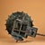Late 20th Century Large Vintage Bronze Chariot Sculpture - Asian Gold-Inlaid Horse & Carriage Statue With Inscriptions For Sale - Image 5 of 10
