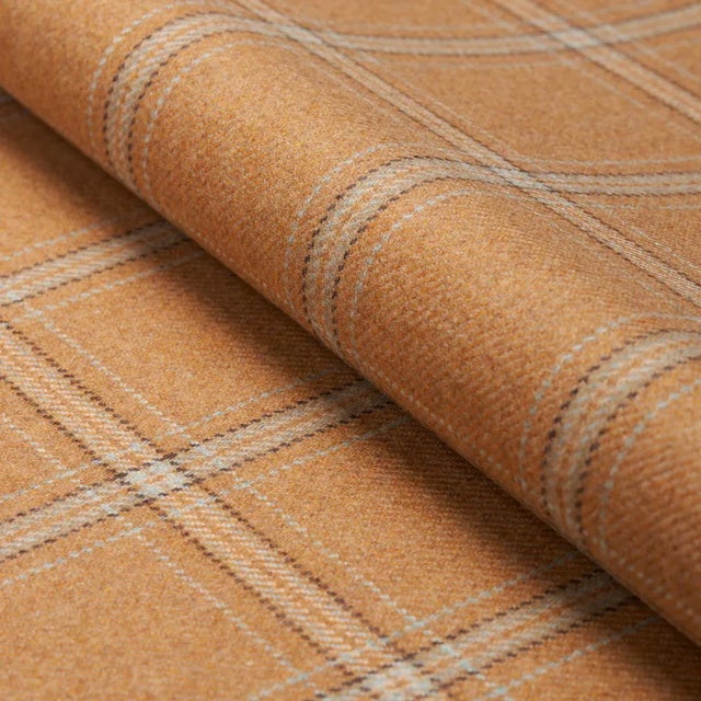 Schumacher Schumacher Blackburn Merino Plaid in Camel For Sale - Image 4 of 4
