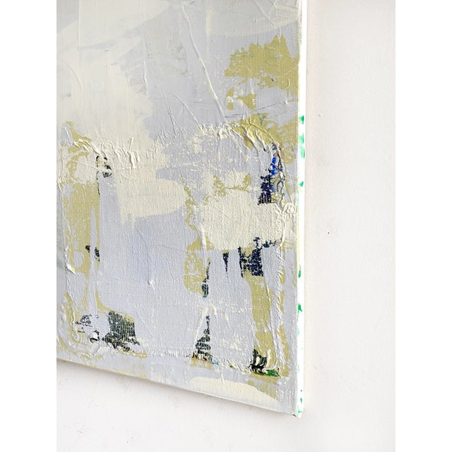 Abstract "Small Gray Texture" 2024 Framed Painting by Jessalin Beutler For Sale - Image 3 of 4