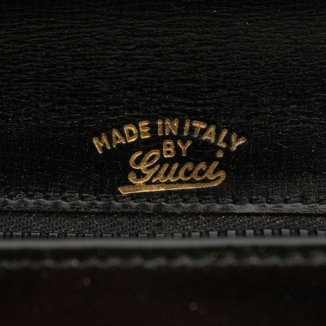 Late 20th Century Gucci Black Patent Leather Handbag For Sale - Image 5 of 7