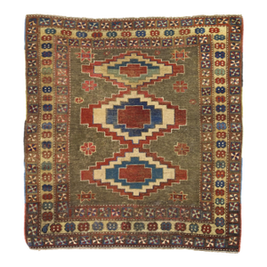Antique Caucasian Kuba Rug 4’0" X 4’7"