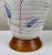 Vintage MCM Bitossi Table Lamp, Ceramic With Blue Leaves, Italy, 1950s For Sale In New York - Image 6 of 11