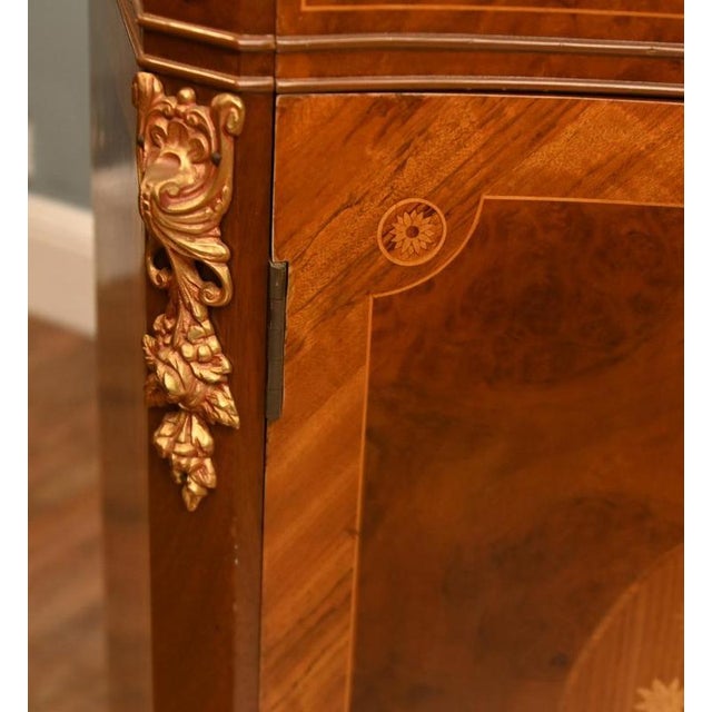 Vintage Buffet in Walnut and Marble, 1920 For Sale - Image 9 of 11