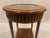 Round Fruitwood Side Table With Inset Marble Top For Sale - Image 9 of 12