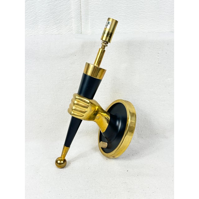 Jonathan Adler Left Hand Brass Sconce For Sale - Image 11 of 12