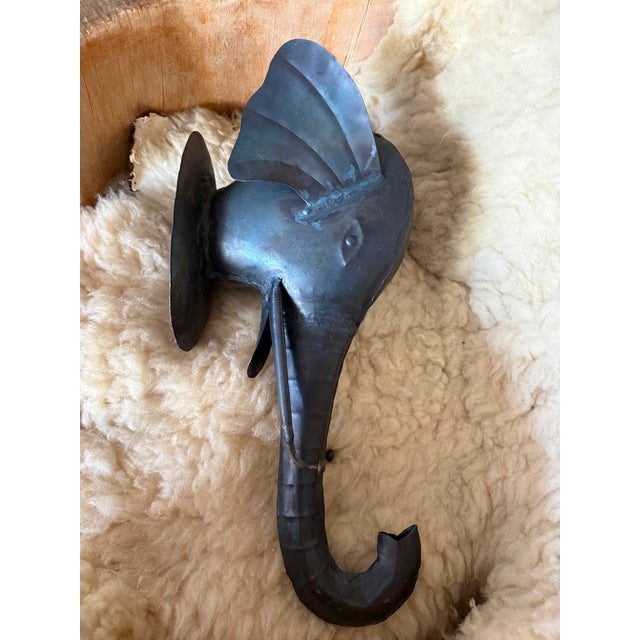 Boho Chic Iron Sculptural Iron Wall Hook For Sale - Image 3 of 7
