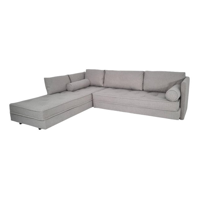 Nomade Grande L-Shaped Sofa in Soft Grey Bouclé from Ligne Roset For Sale