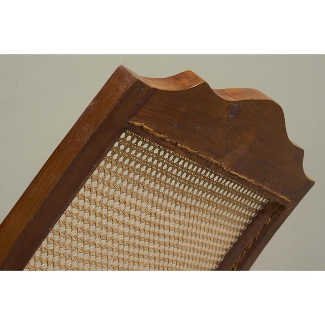 Sculptural Colonial Chaise Lounge in Wood and Webbing, 1930s For Sale - Image 12 of 15