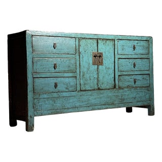 Chinese Blue Sideboard For Sale