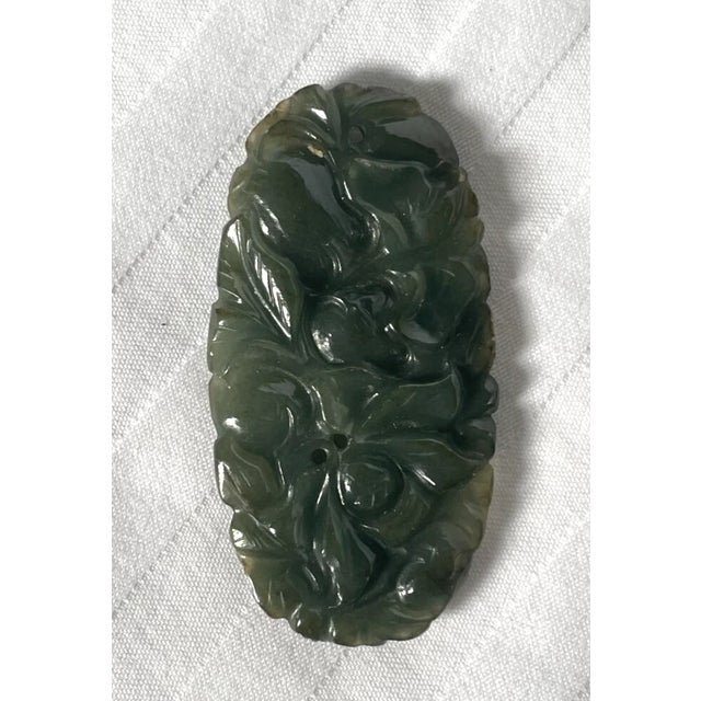 Green Carved Jade Pendants Set of 5 For Sale - Image 8 of 13
