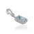 1.9ct Ice Blue Aquamarine & Diamond Halo Pendant With Locking Bail in 14k Gold For Sale - Image 4 of 14