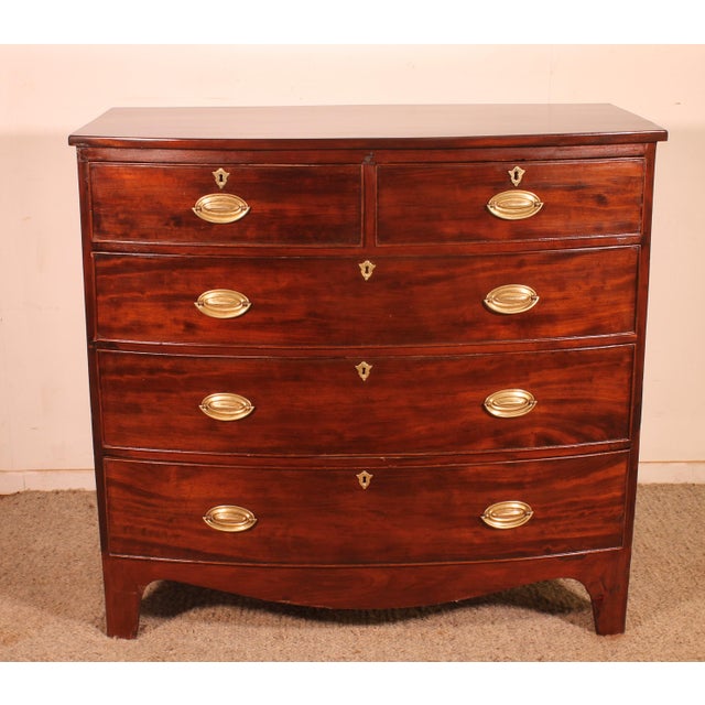 Early 19th Century Mahogany Bombé Chest of Drawers For Sale - Image 12 of 12